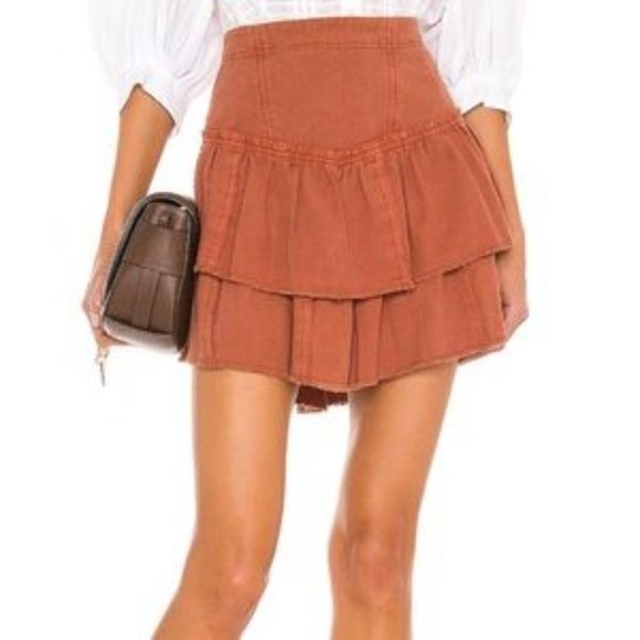 Free People Dresses & Skirts - NEW FREE PEOPLE  RUFFLES IN THE SAND SKIRT